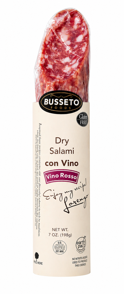 Busseto Red Wine Dry Salami 7 oz 15ct case pack product image