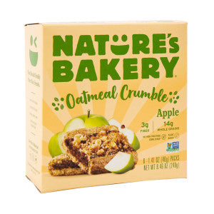 Nature's Bakery Oatmeal Crumble Bar Apple 8.46 oz front package image - Pops Trading Company