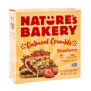 Nature's Bakery Oatmeal Crumble Bar Strawberry 8.46 oz Box front package image - Pops Trading Company