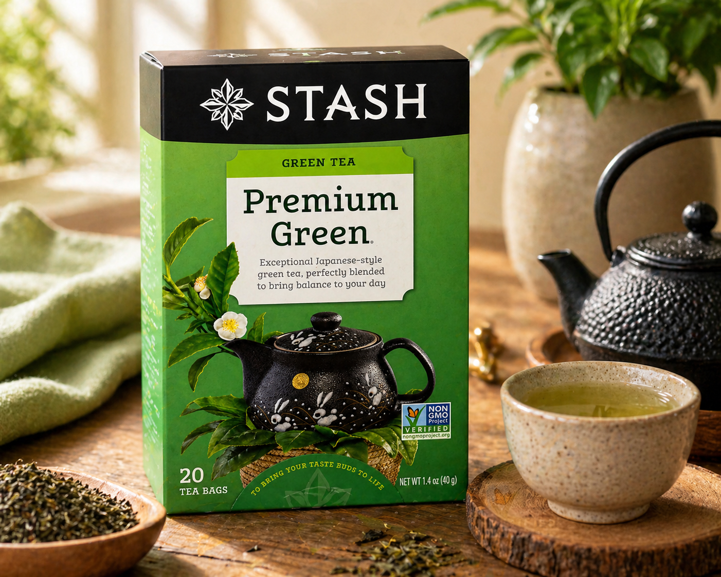 Stash Premium Green Tea Bags 30ct product image at Pops Trading Company