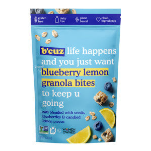 B'Cuz Granola Bites Blueberry Lemon 3 oz - B'Cuz granola bites package image