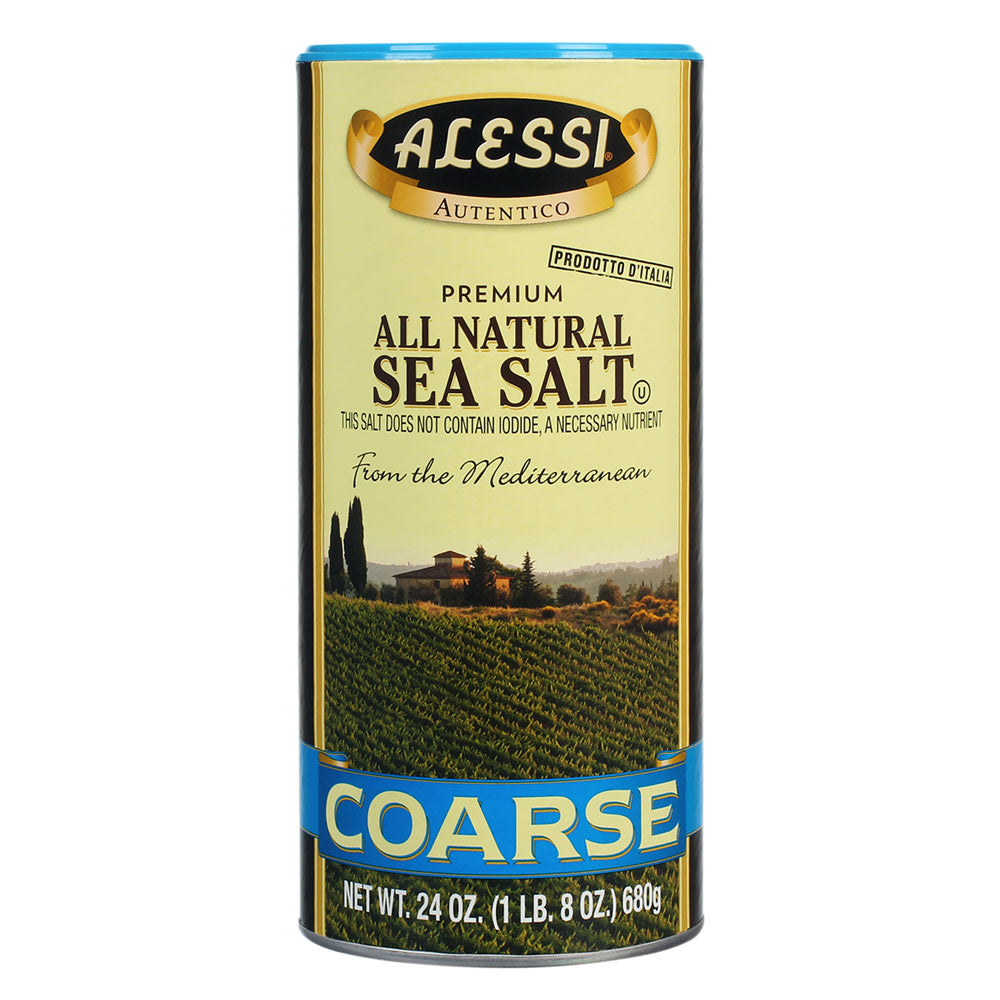 Alessi Sea Salt Coarse 24 oz - Alessi Italian Foods - Pops Trading Company