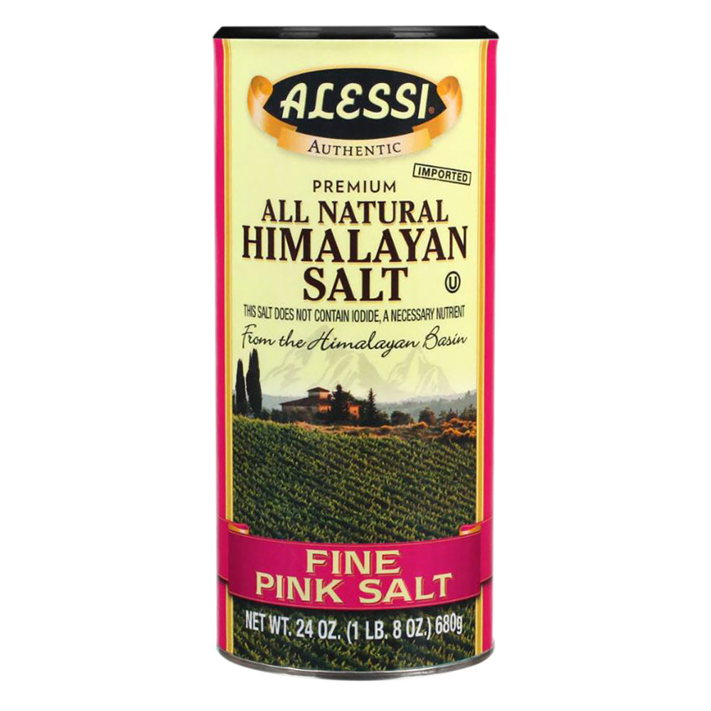 Alessi Himalayan Pink Salt Fine 24 oz - Alessi Italian Foods - Pops Trading Company
