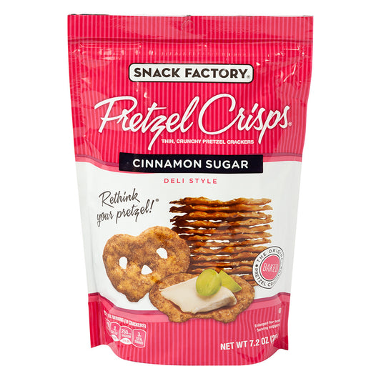 Snack Factory Pretzel Crisps Cinnamon Sugar 7.2 oz product package image