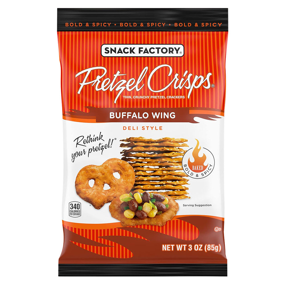 Snack Factory Pretzel Crisps Buffalo Wing 3 oz product package image