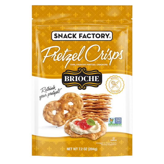 Snack Factory Pretzel Crisps Brioche 7.2 oz product package image