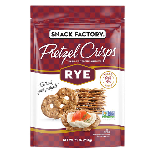 Snack Factory Pretzel Crisps Rye 7.2 oz product package image