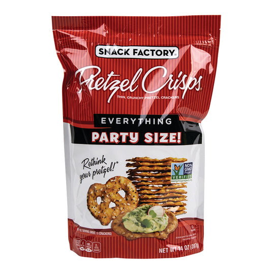 Snack Factory Pretzel Crisps Everything 14 oz product package image