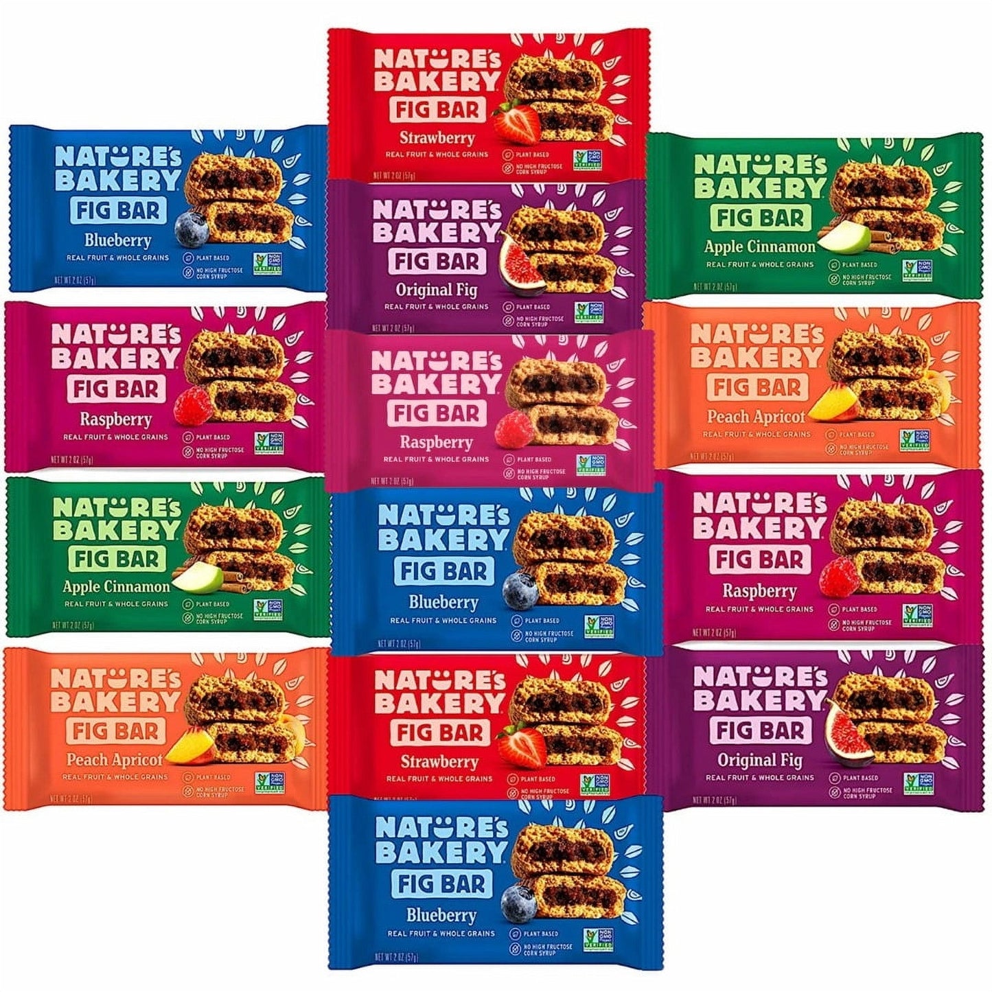 Nature’s Bakery Whole Wheat Fig Bars – 14 Count Variety Sampler front package image - Pops Trading Company