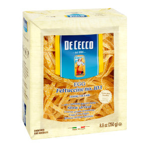 De Cecco Egg Fettuccine No. 103 8.8 oz front package image - Pops Trading Company