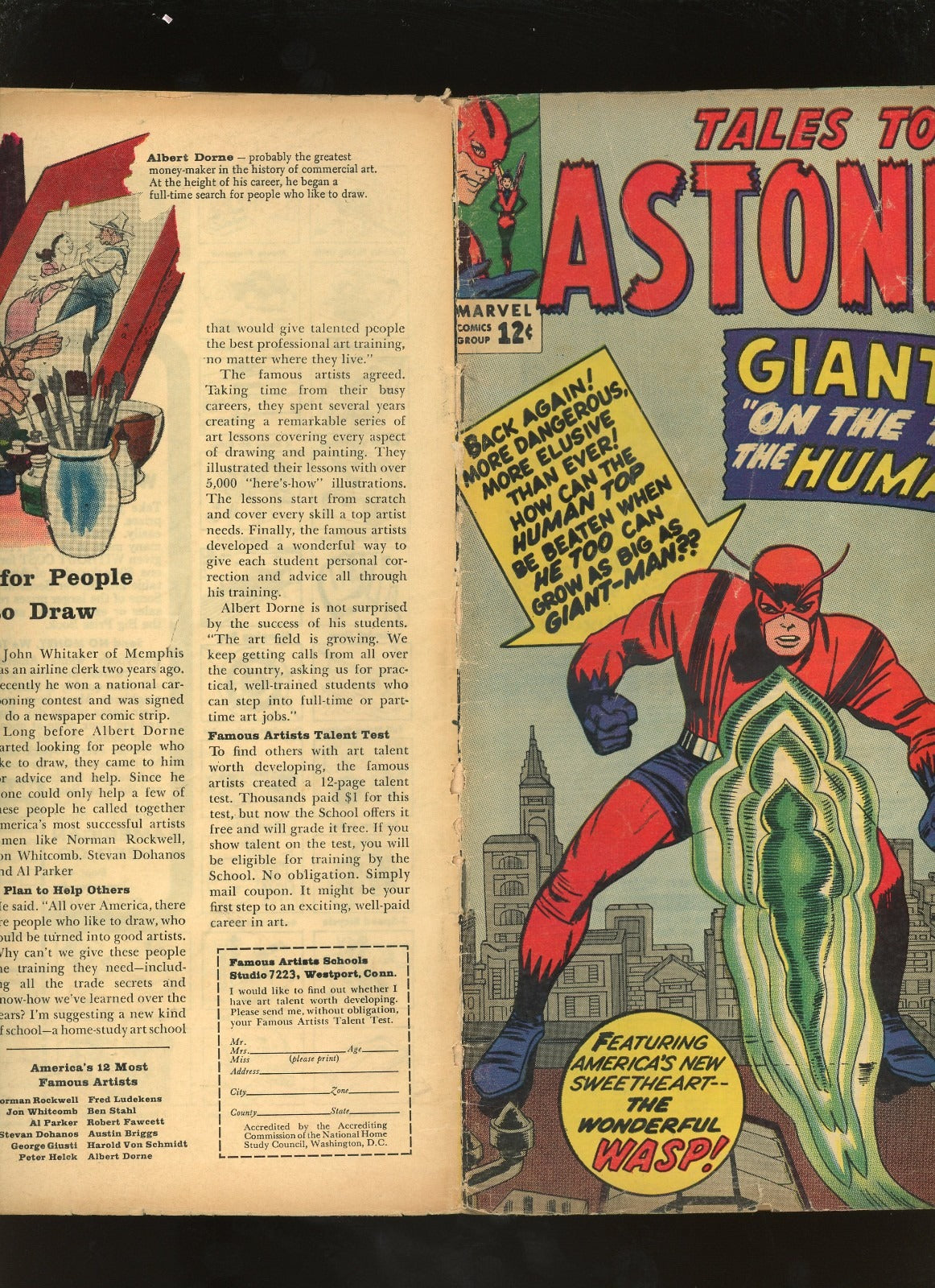 Tales to Astonish #55 (1964) close up spine and edge wear condition