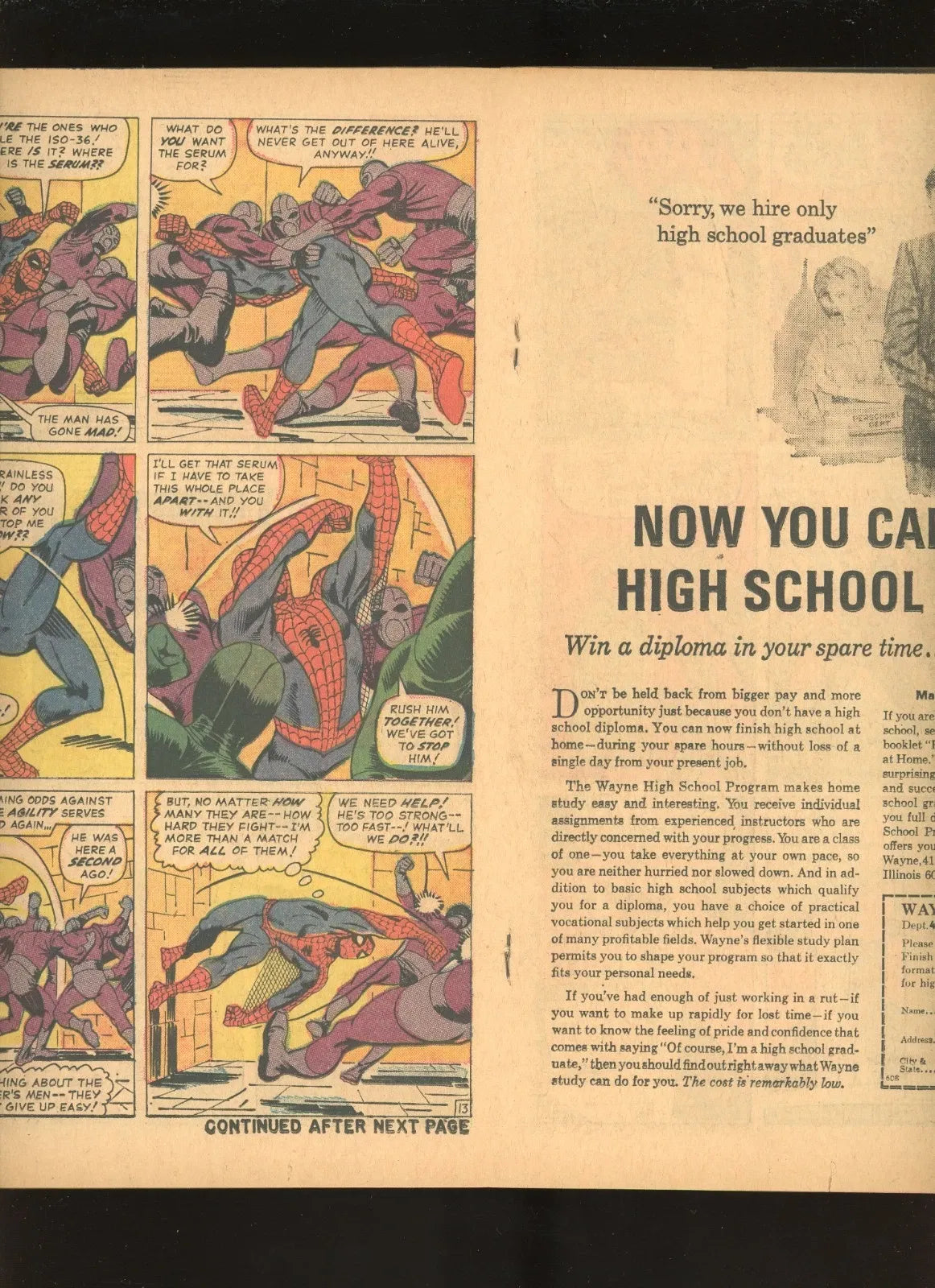 Amazing Spider-Man #32 (1966) close up spine and edge wear condition