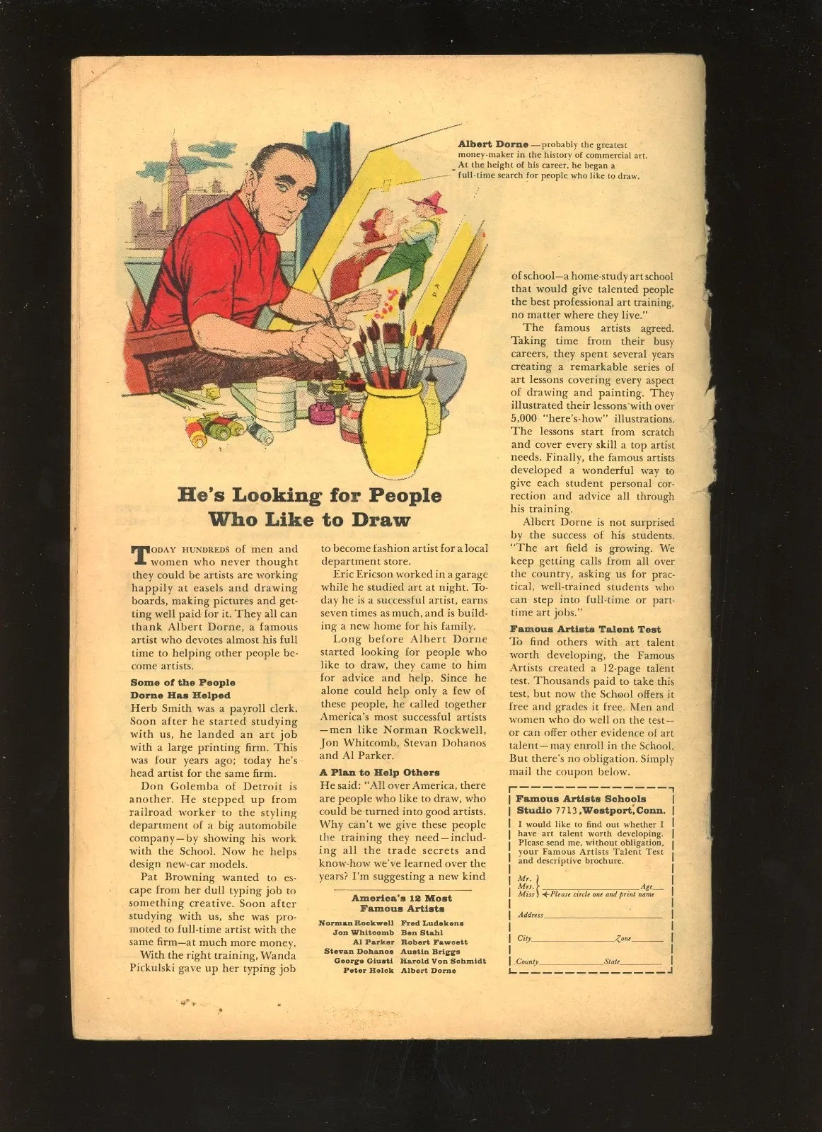 Strange Tales #138 (1965) back cover condition photo raw comic