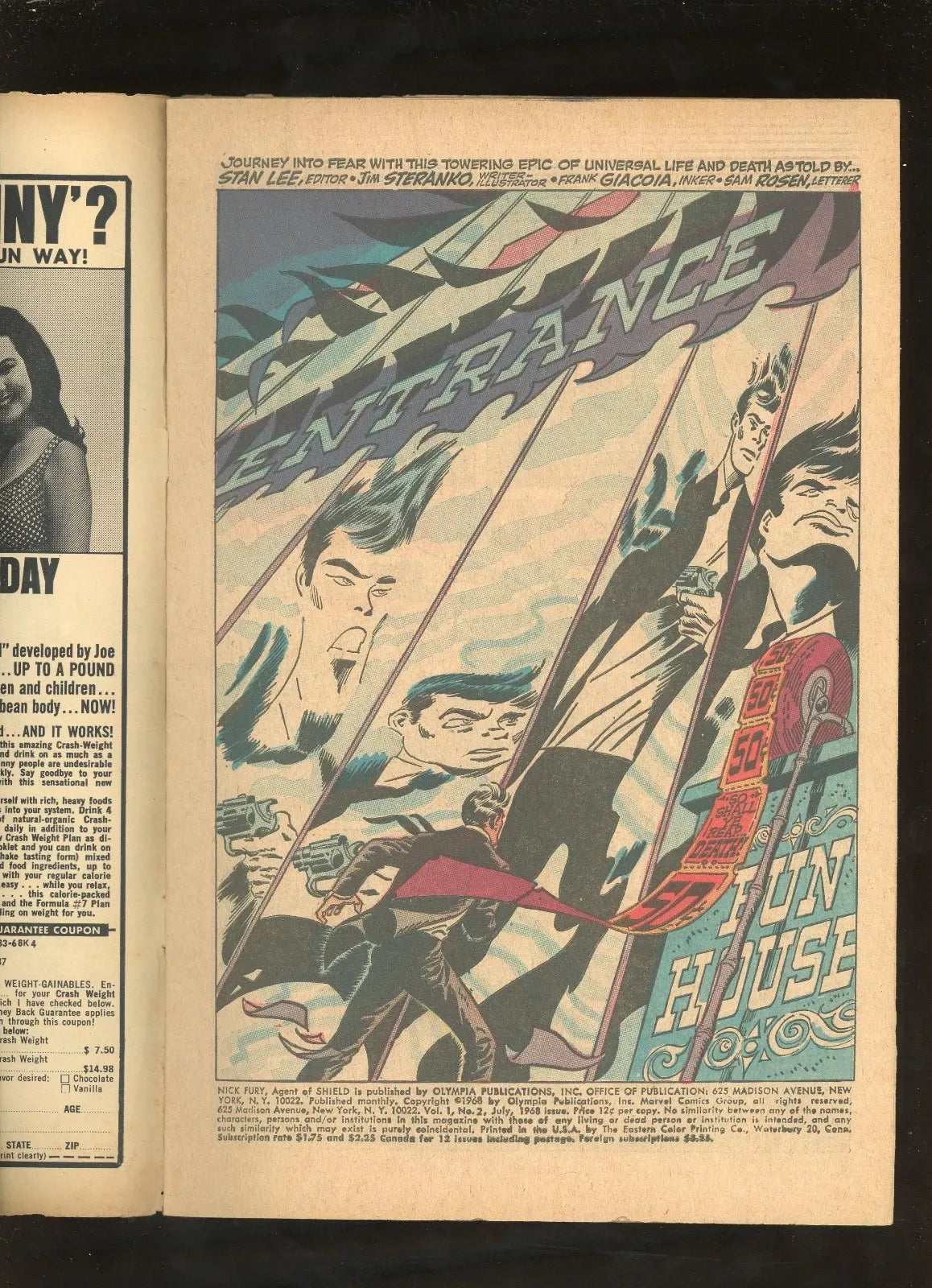 Nick Fury Agent of S.H.I.E.L.D. #2 (1968) interior page condition photo