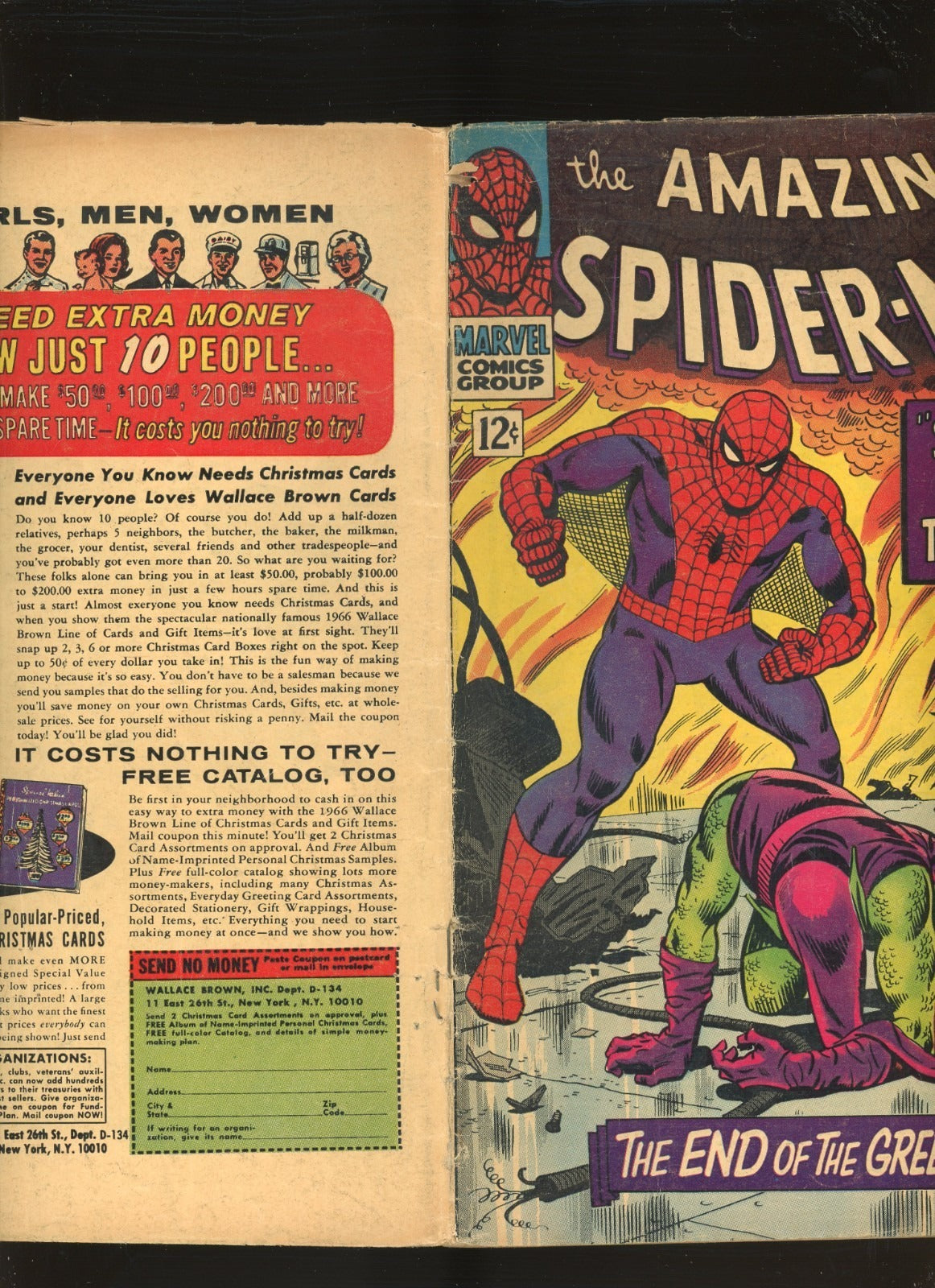 Amazing Spider-Man #40 (1966) centerfold and staples condition photo
