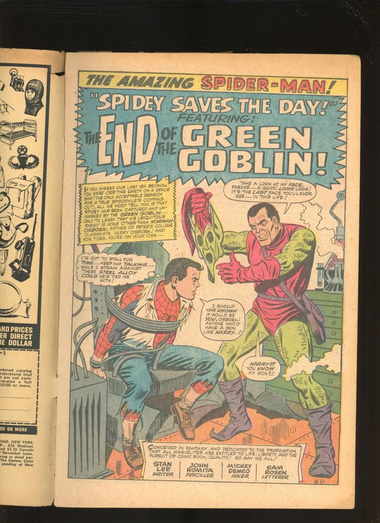 Amazing Spider-Man #40 (1966) back cover condition photo raw comic