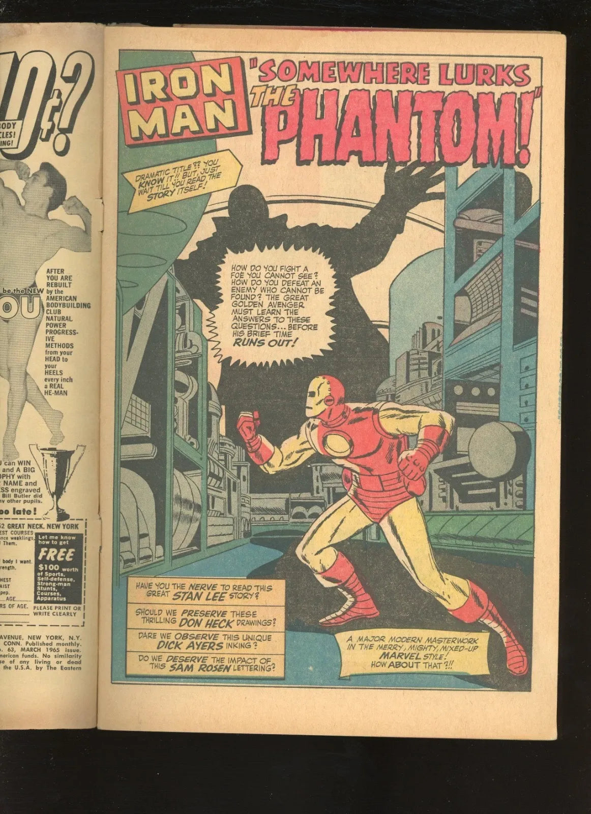 Tales of Suspense #63 (1965) centerfold and staples condition photo