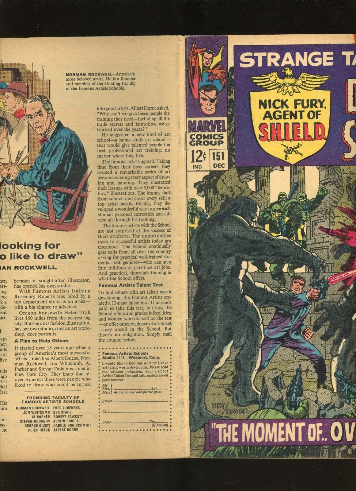 Strange Tales #151 (1966) additional condition photo collectible raw comic
