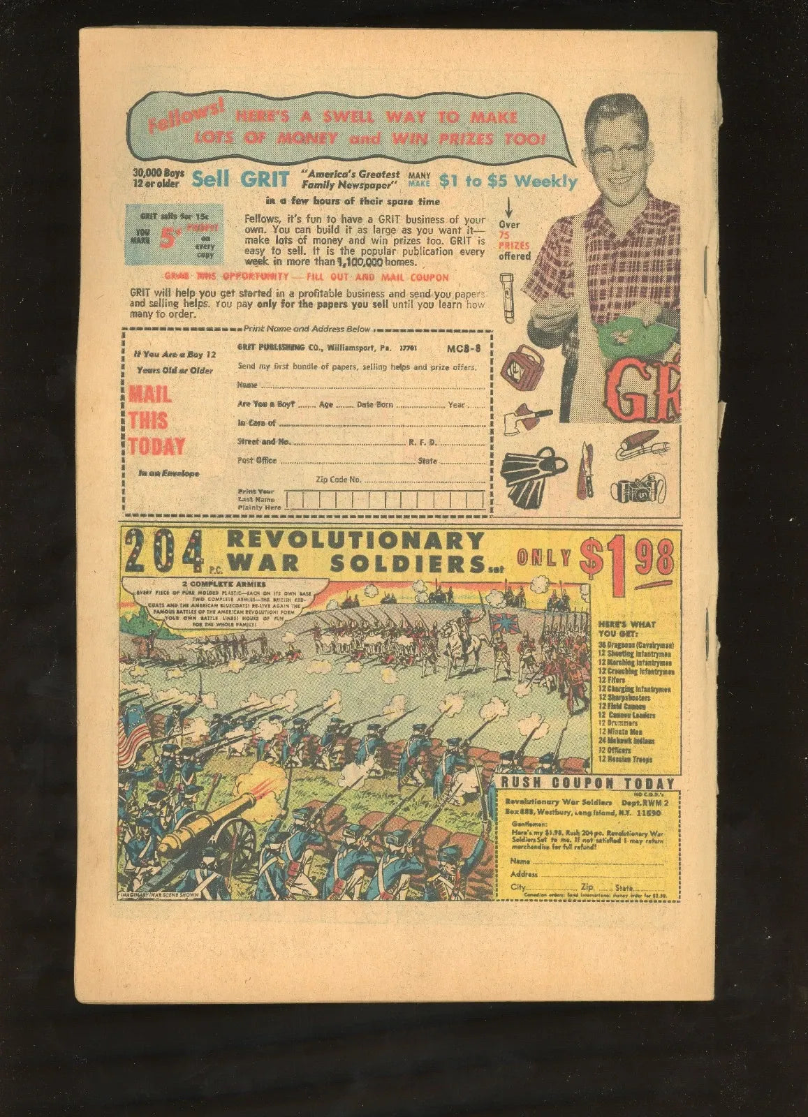 Avengers King-Size Special #2 (1968) close up spine and edge wear condition