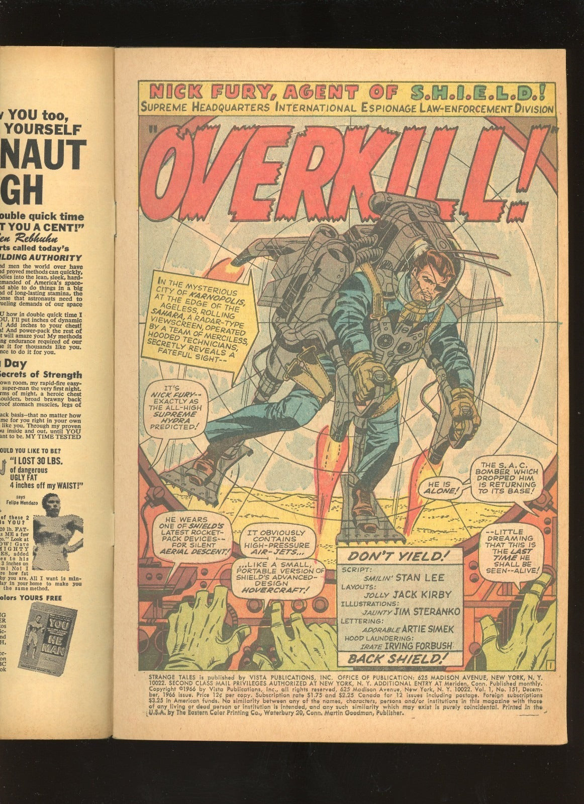 Strange Tales #151 (1966) additional condition photo collectible raw comic