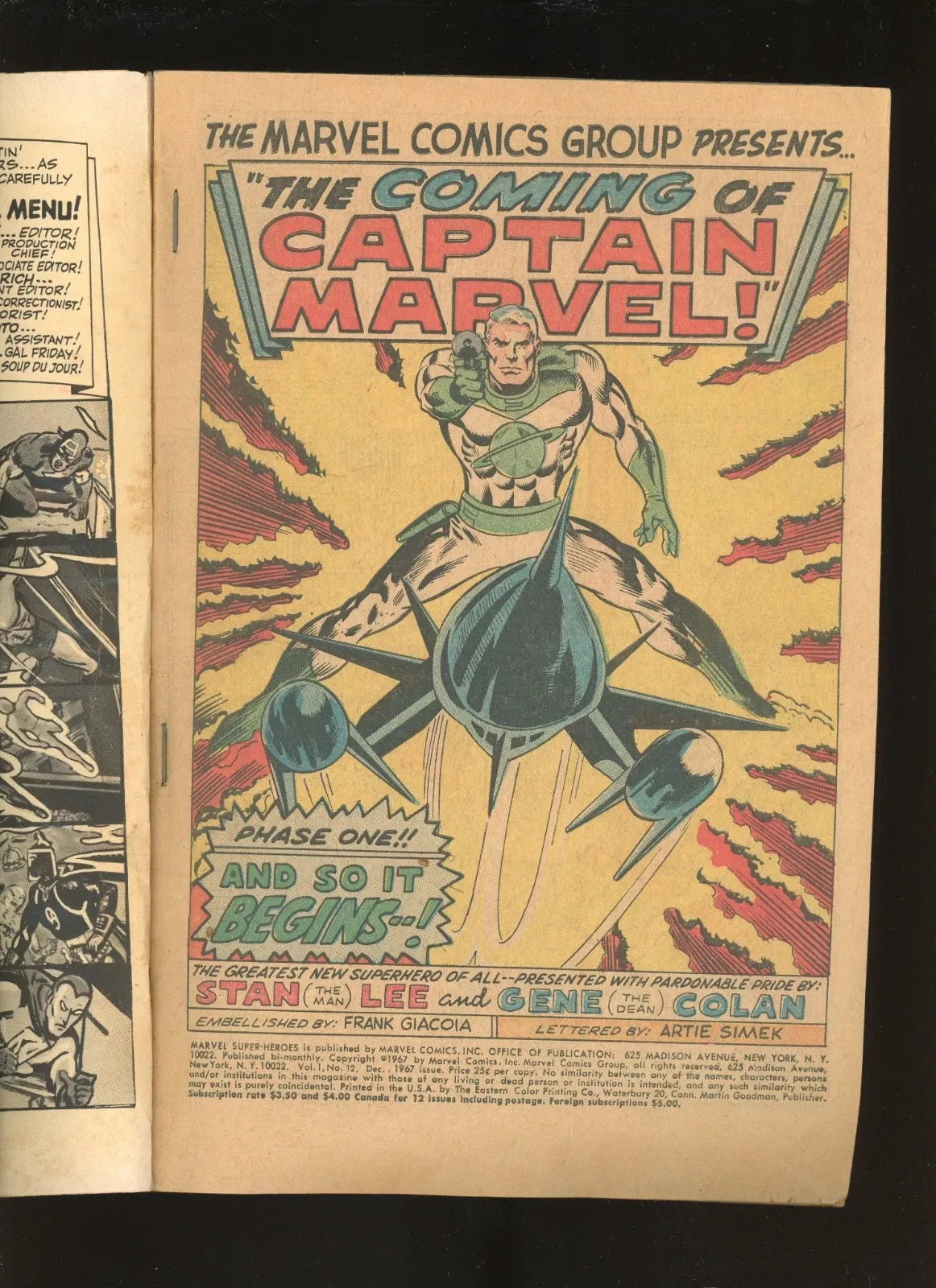 Marvel Super-Heroes #12 (1967) additional condition photo collectible raw comic