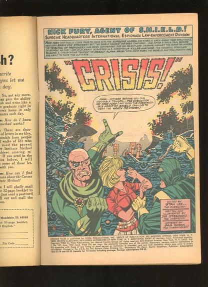 Strange Tales #157 (1967) centerfold and staples condition photo