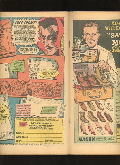 Strange Tales #138 (1965) centerfold and staples condition photo