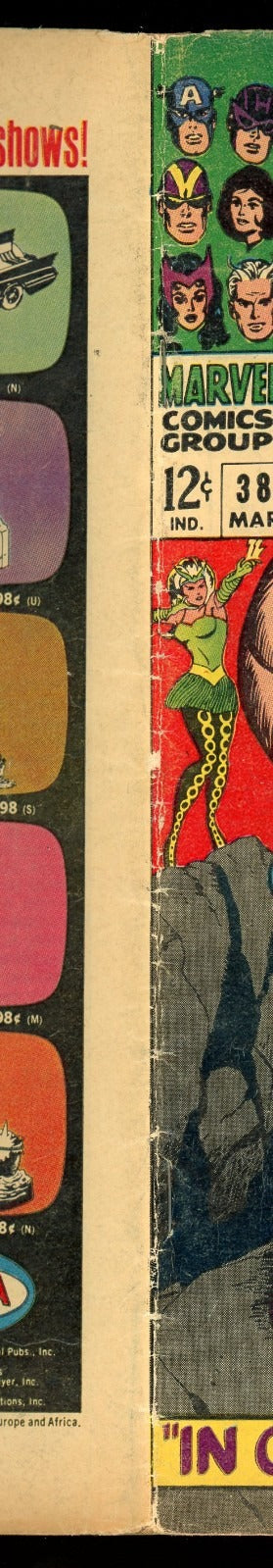 Avengers #38 (1967) interior page condition photo