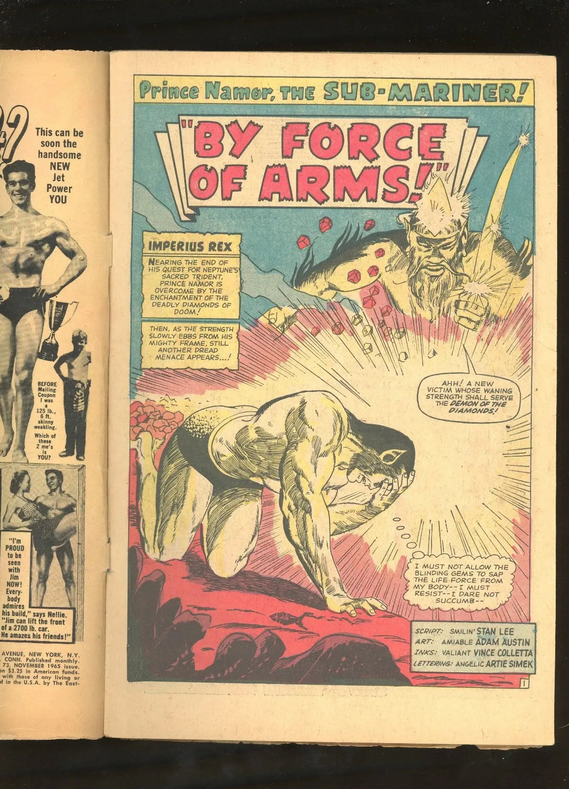 Tales to Astonish #73 (1965) centerfold and staples condition photo