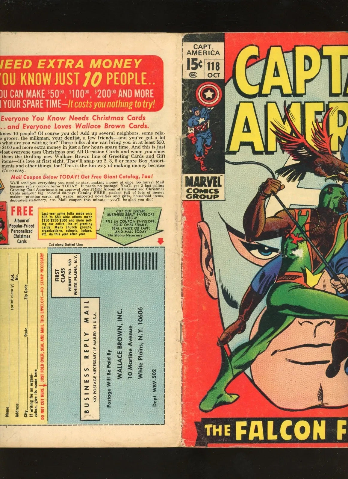 Captain America #118 (1969) interior page condition photo
