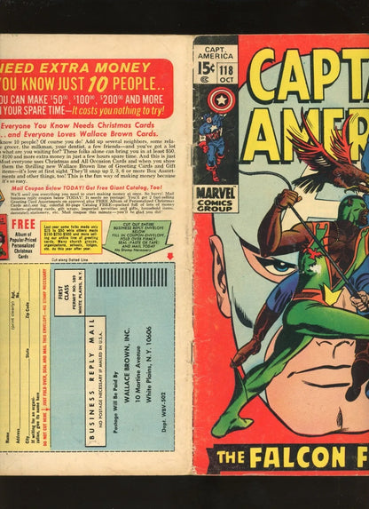 Captain America #118 (1969) interior page condition photo