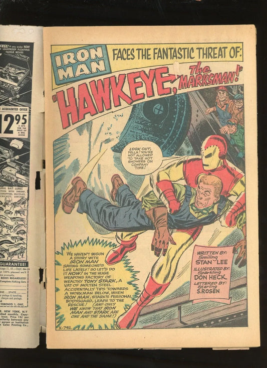 Tales of Suspense #57 (1964) back cover condition photo raw comic