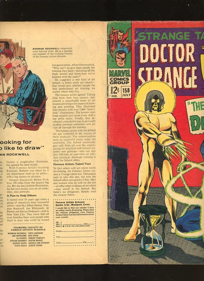 Strange Tales #158 (1967) additional condition photo collectible raw comic