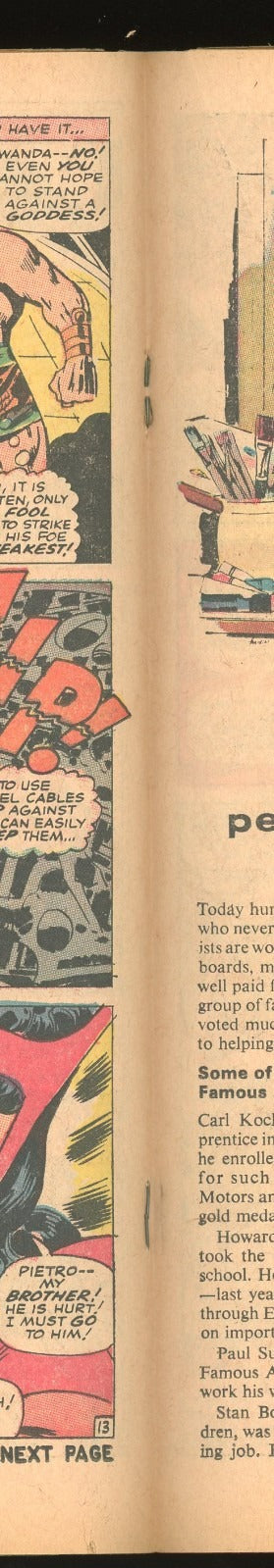 Avengers #38 (1967) centerfold and staples condition photo