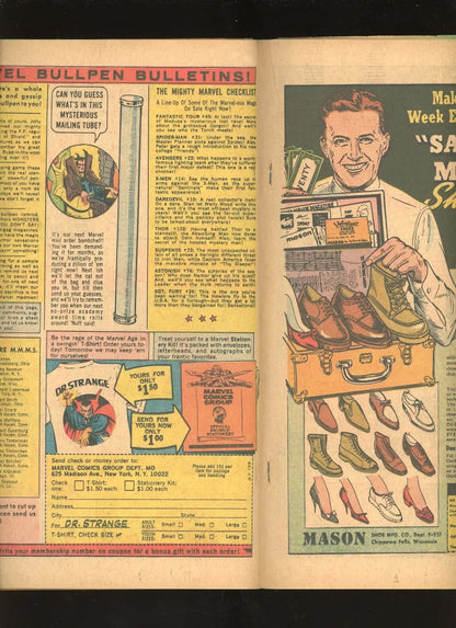 Strange Tales #139 (1965) centerfold and staples condition photo