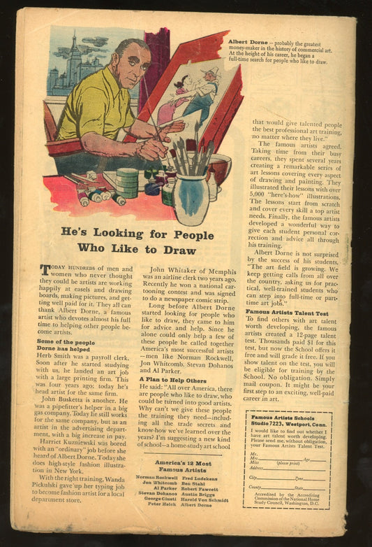 Tales to Astonish #56 (1964) back cover condition photo raw comic