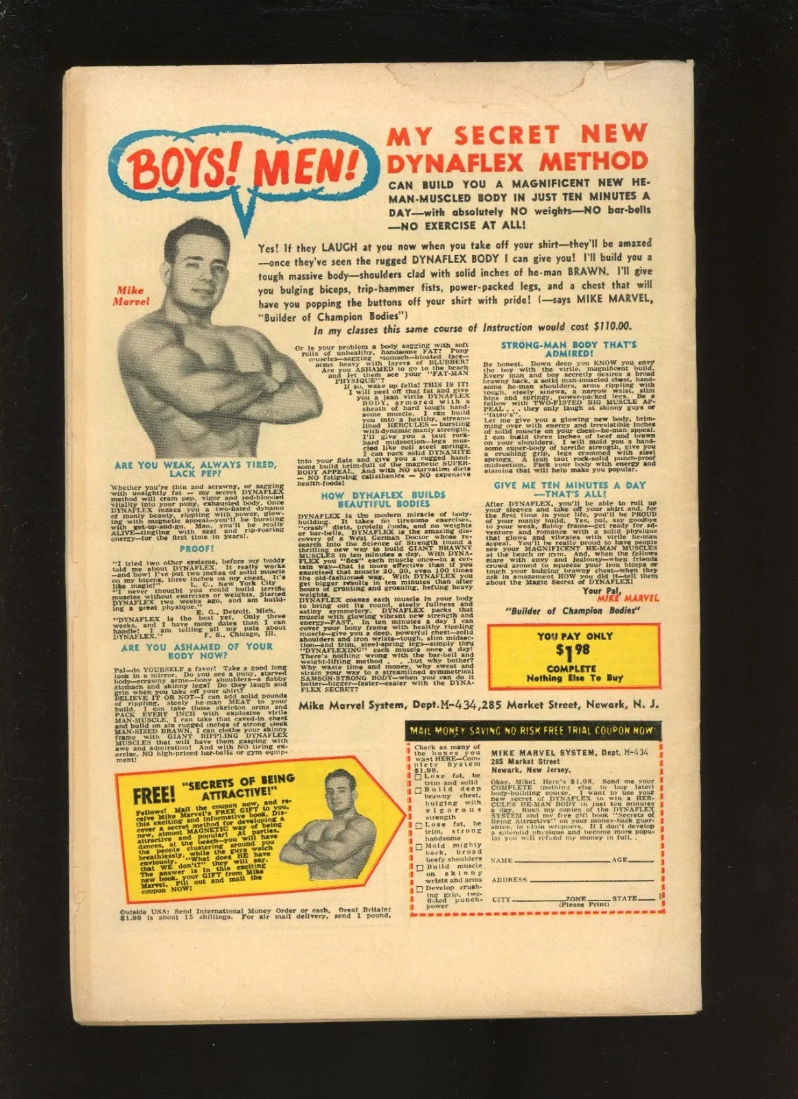Tales of Suspense #63 (1965) back cover condition photo raw comic