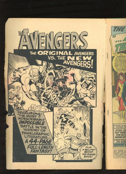Avengers King-Size Special #2 (1968) interior page condition photo