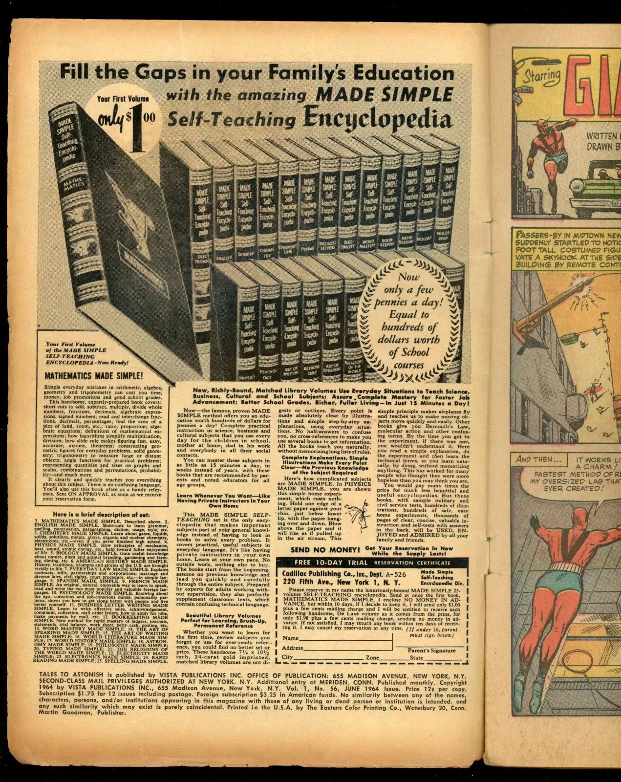 Tales to Astonish #56 (1964) additional condition photo collectible raw comic