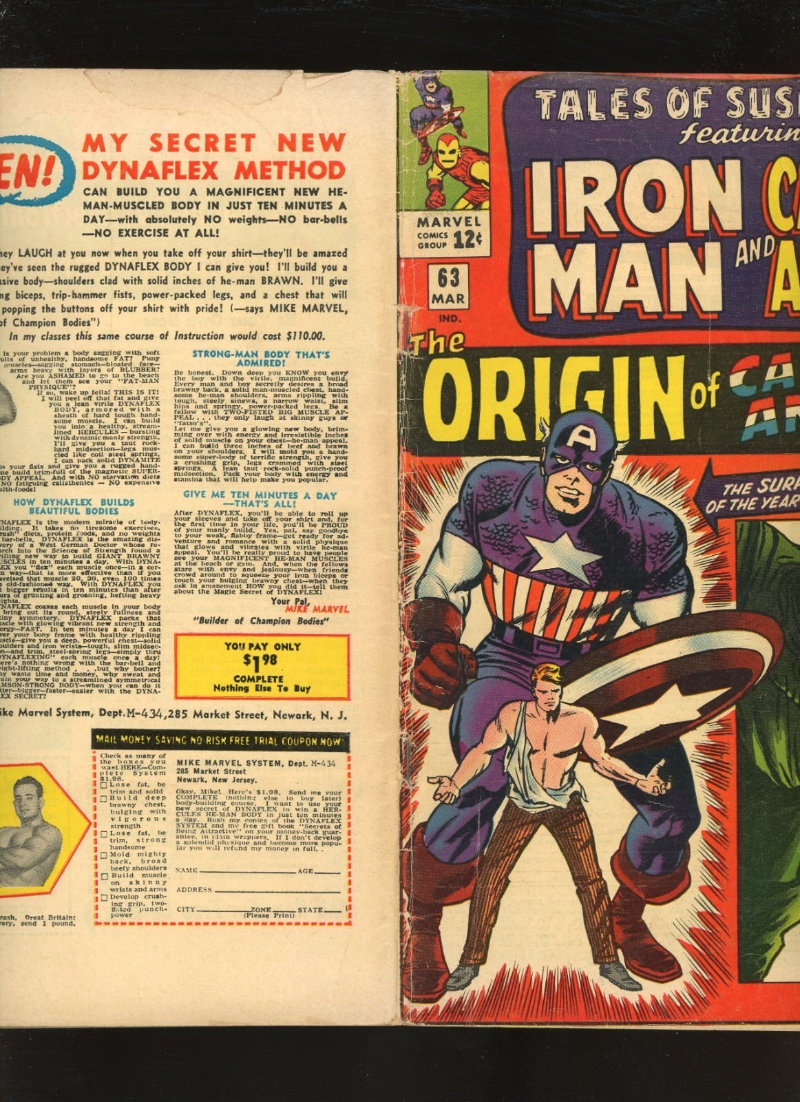 Tales of Suspense #63 (1965) interior page condition photo