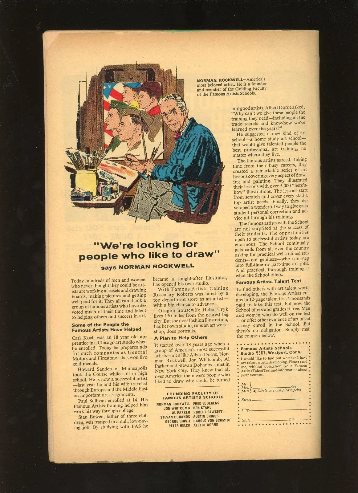 Strange Tales #157 (1967) back cover condition photo raw comic