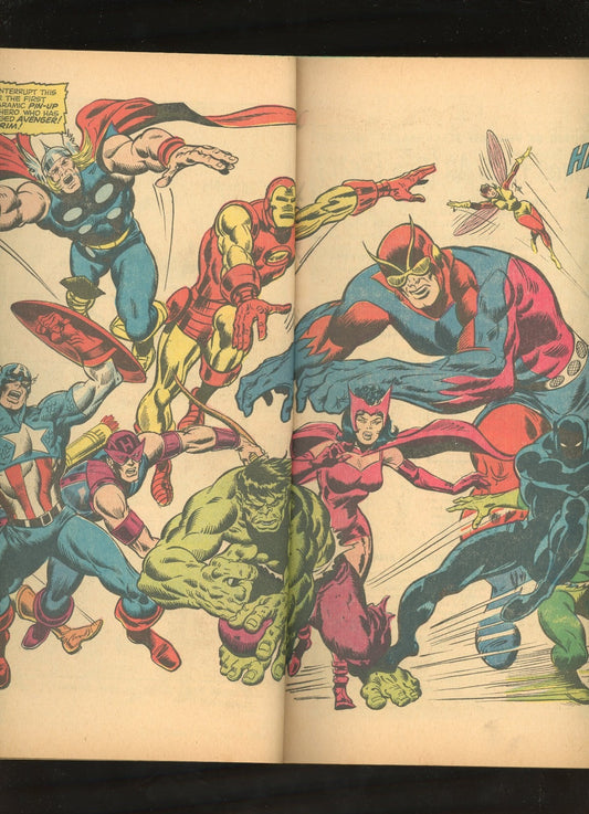 Avengers King-Size Special #2 (1968) back cover condition photo raw comic