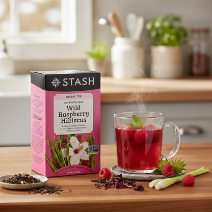 Stash Wild Raspberry Hibiscus Herbal Tea 30ct product image at Pops Trading Company