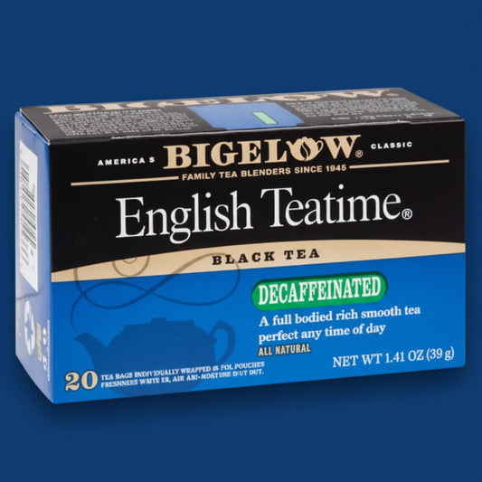Bigelow English TeaTime Decaf Black Tea Tea Bags product image - Pops Trading Company
