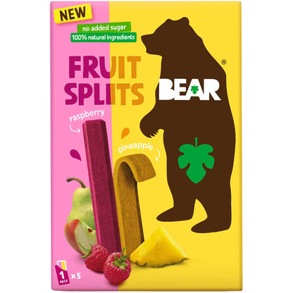 BEAR Raspberry Pineapple Fruit Splits 3.5 oz Box 1 Pack product image from BEAR Snacks at Pops Trading Company