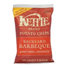 Kettle Brand Backyard Barbeque Potato Chips 2 oz Bags bag - gluten-free non-GMO Kettle Brand chips at Pops Trading Company