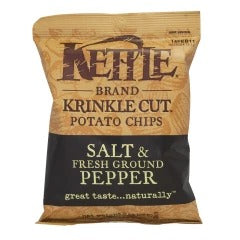 Kettle Brand Krinkle Cut Salt & Fresh Ground Pepper Potato Chips 2 oz Bags bag - Krinkle Cut Salt & Fresh Ground Pepper flavor