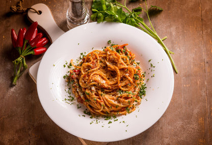 Alessi 4 Minute Pasta Arrabbiata – Quick Italian One-Dish Meal (6.35 oz) nutrition facts and ingredients image - Pops Trading Company