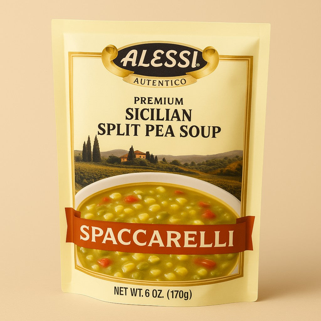 Alessi Spaccarelli Split Pea Soup Mix 6 oz product image - Pops Trading Company
