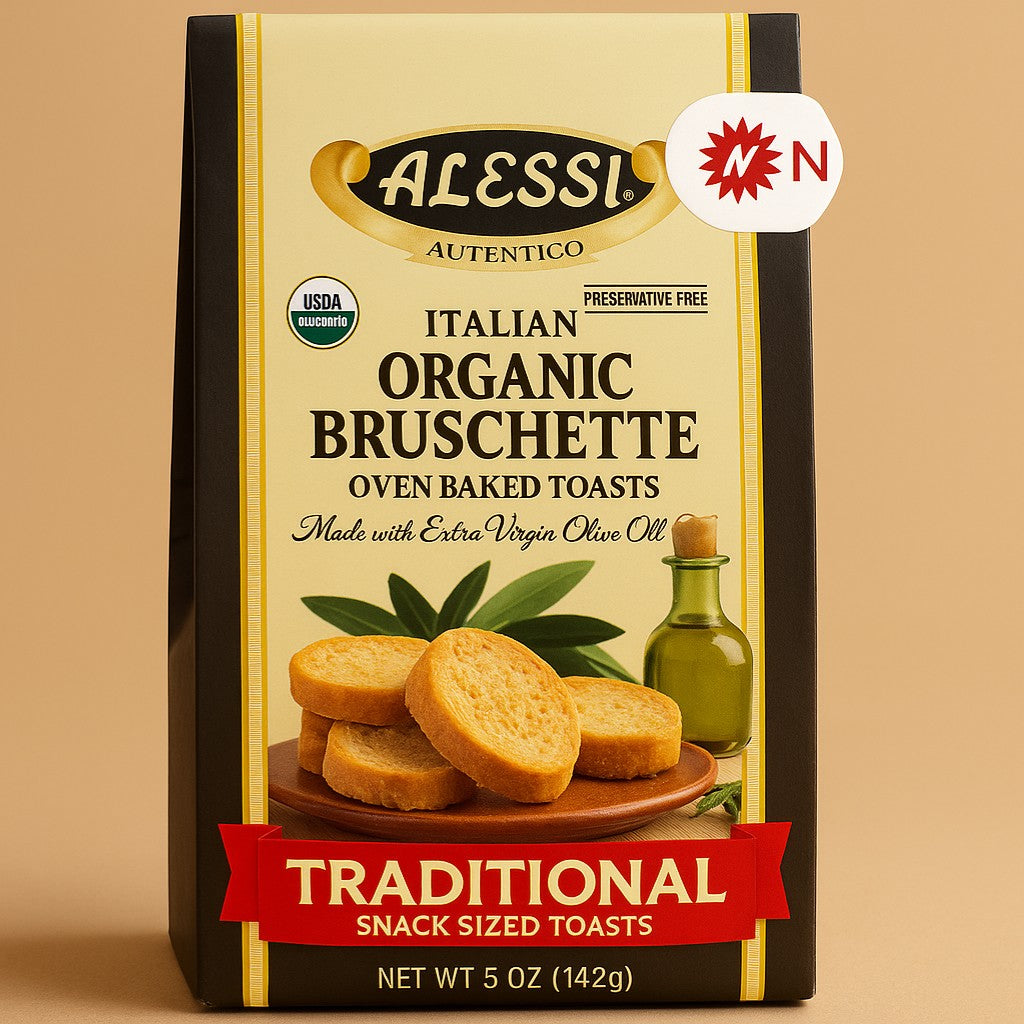 Alessi Organic Traditional Bruschette 5 oz product image - Pops Trading Company